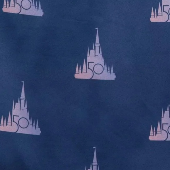 Walt Disney World 50th Celebration Satin PJ Pajama Set Castle Collection size 2X - Picture 7 of 9